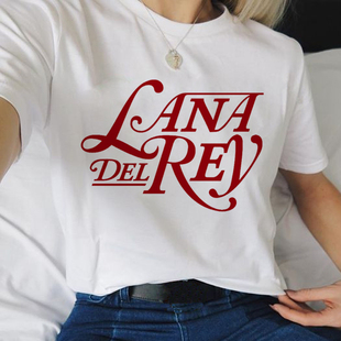 Del Lana Rey 美国歌手拉娜·德雷周边印花男女情侣T恤学生打底衫