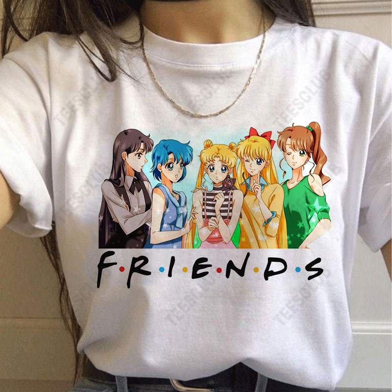 Sailor Moon Friends T shirt日本动漫美少女战士周边印花T恤