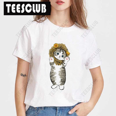 Mushroom Animal Tshirt 可爱卡通蘑菇猫咪印花休闲百搭短袖T恤