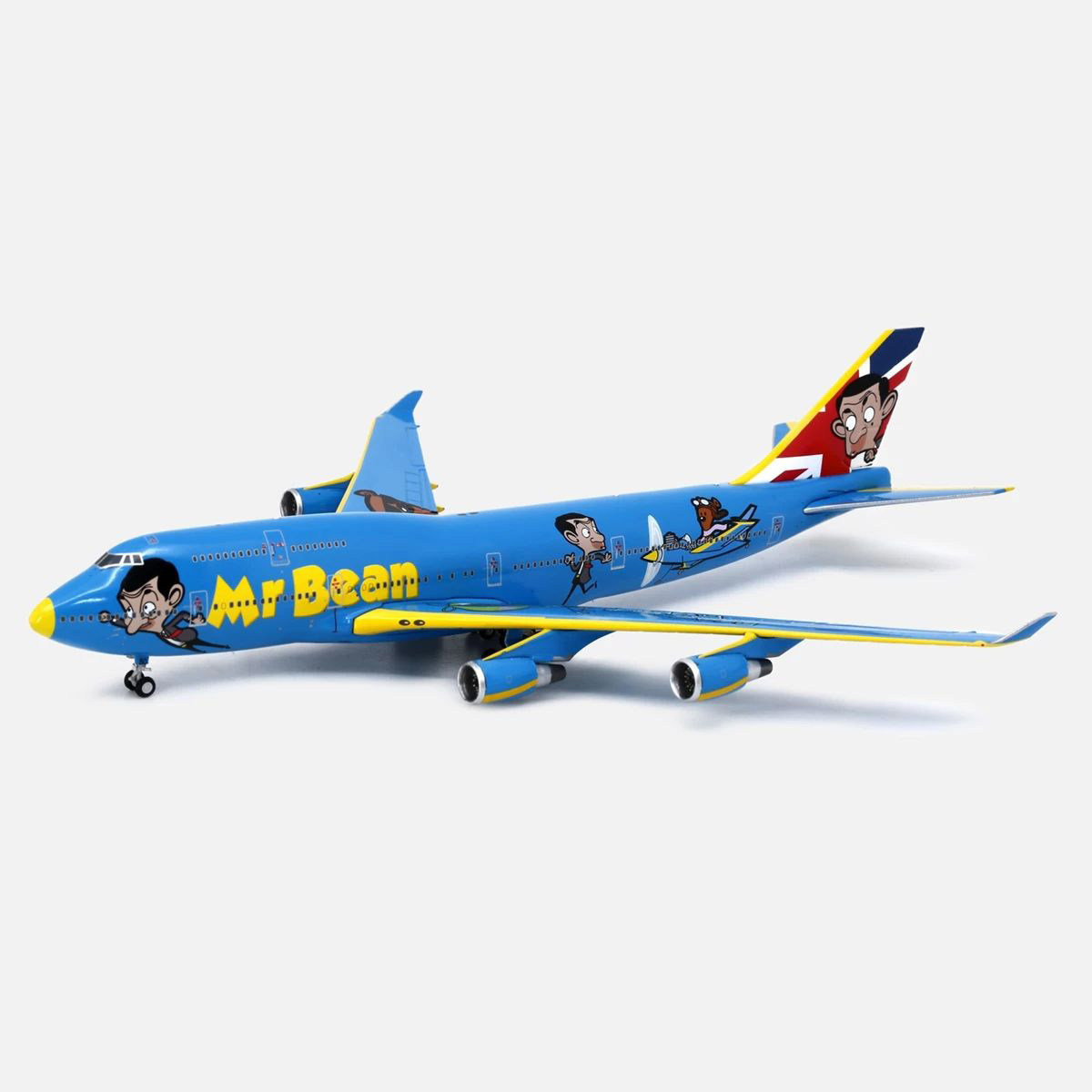 tiny微影 1/400 波音 747-400 客机 戆豆先生 合金飞机模型玩具