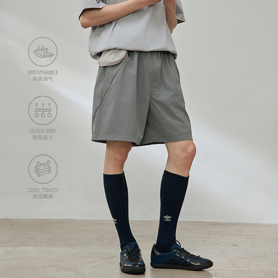 SOMENUM森林 25SS 夏日户外男冰感速干透气宽松运动休闲腰包短裤