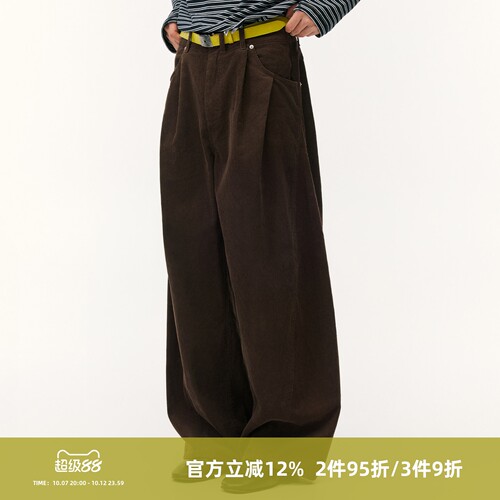 SOMENUM森林 26AW「精致复古」宽松加厚保暖过冬休闲裤灯芯绒长裤