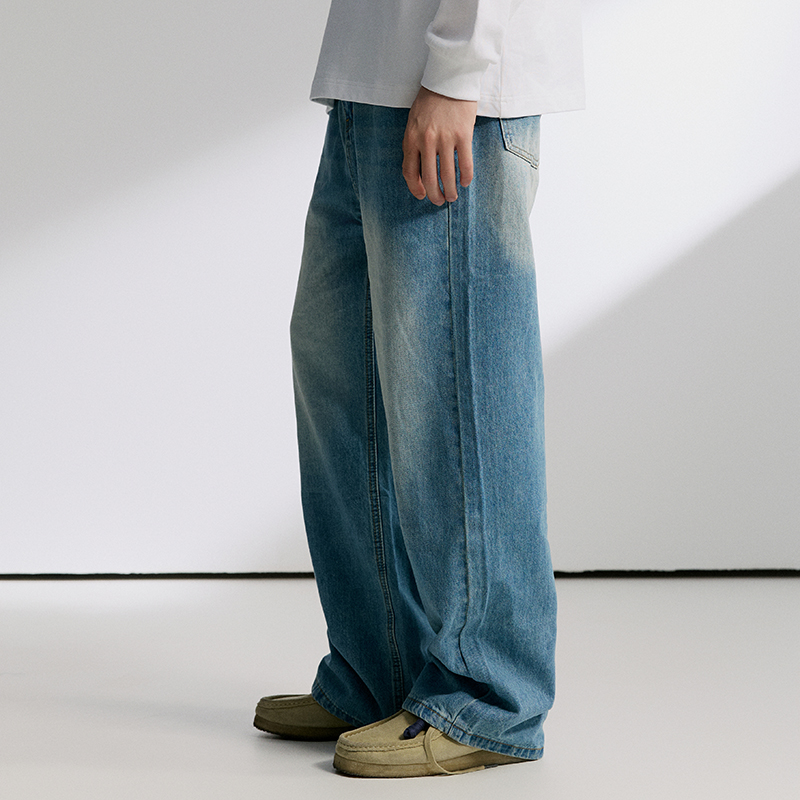 SOMENUM森林 24AW 80S宽松BAGGY 水洗vintage 复古直筒休闲牛仔裤