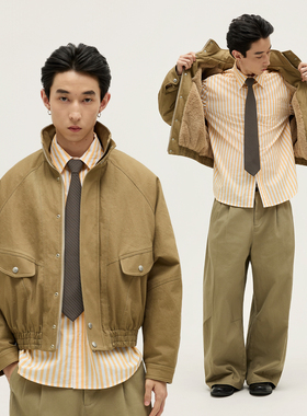 SOMENUM森林 25AW「保暖御寒」百搭男女重磅水洗仿兔毛厚立领夹克