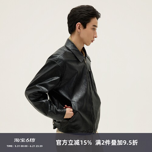 SOMENUM森林 25AW「少即是多」复古做旧皮衣男女百搭保暖PU皮夹克