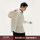 SOMENUM森林 衬衫 25AW 色织格纹休闲男女宽松廓形老钱泡泡纱长袖