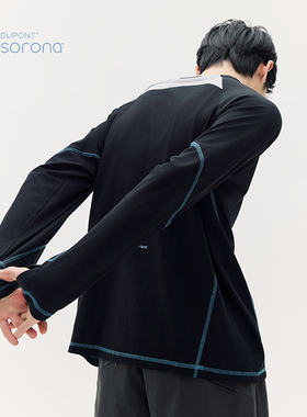 SOMENUM森林 25SS 中性撞色健身城市运动训练骑行跑步速干长袖T恤