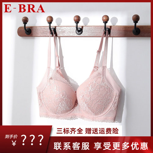 安莉芳旗下E-BRA蕾丝性感文胸女士小胸聚拢显大收副乳内衣KB00339