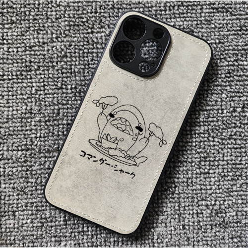 最终幻想14周边鲨鱼指挥官周边布纹手机壳适用iphone16苹果15华为P70荣耀400小米14红米K80一加ace5iqooneo10