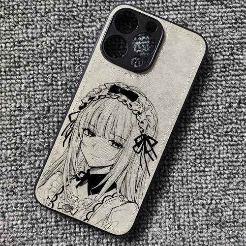 线稿蔷薇少女蔷薇党动漫周边布纹手机壳适用iphone17p苹果16华为P70荣耀小米14红米K80一加IQOONEO10VIVOS60图片