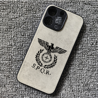 罗马帝国鹰权杖旗帜标志SPQR布纹手机壳适用iphone16promax苹果15华为mate70pro荣耀300小米14红米K70一加13