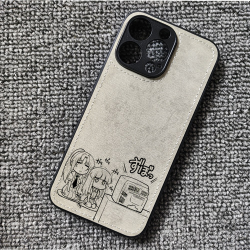 寒蝉鸣泣之时古手梨花周边布纹手机壳适用iphone16pro苹果17华为mate80荣耀600小米13红米K90一加13iqooneo10