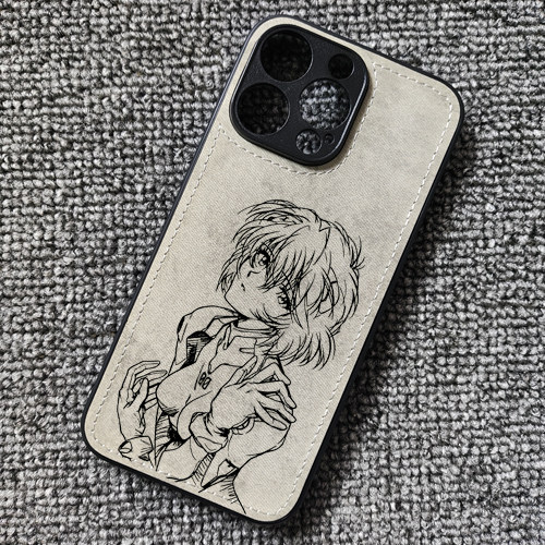 eva绫波丽动漫周边布纹手机壳适用iphone16pro苹果17华为mate60小米15红米K80至尊iqoo15ultra一加13荣耀WIN