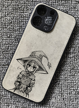 为美好的世界献上祝福周边惠惠布纹手机壳适用iphone16苹果17p华为mate60小米17一加13红米k80iqoo15T荣耀600