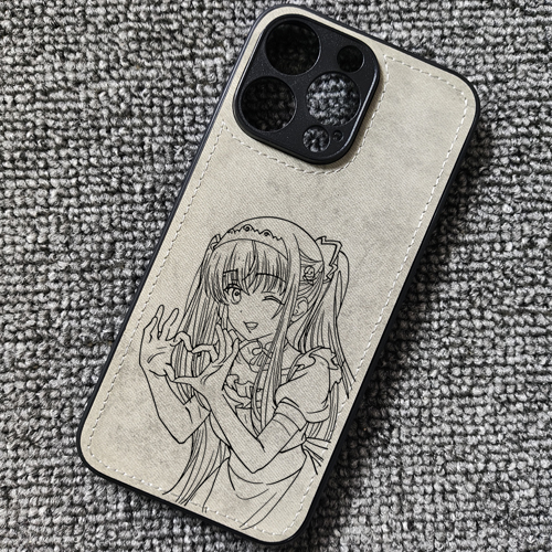 夏日口袋鸣濑白羽动漫周边布纹手机壳适用iphone17苹果16华为NOVA14荣耀400小米15一加13红米k80vivox100OPPO