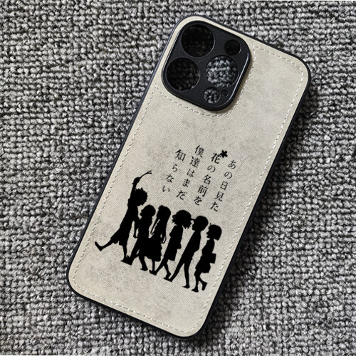 本间芽衣子未闻花名布纹手机壳适用iphone16pro苹果14华为mate70小米15红米K70至尊iqooneo9一加ace3荣耀300