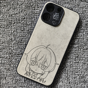 线条沉默魔女的秘密动漫周边布纹手机壳适用iphone16苹果华为P70小米15红米K70iqoo13一加ACEIQOONEO9turbo3