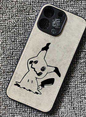 精灵宝可梦谜拟Q动漫周边布纹手机壳适用iphone16prmax苹果15华为P70荣耀小米14红米K80一加IQOONEO10vivoS20