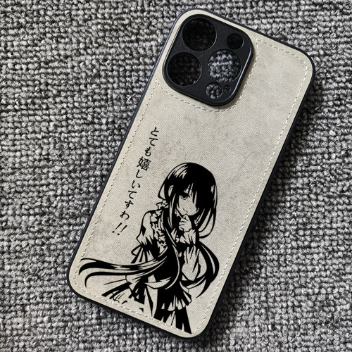 约会大作战时崎狂三布纹手机壳适用iphone16p苹果15华为mate60pro荣耀90小米14红米K80至尊iqoo12一加13ACE3