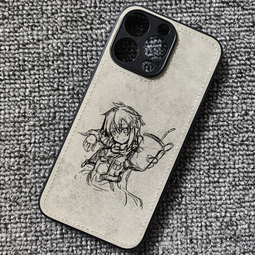 刀剑神域朝田诗乃周边布纹手机壳适用iphone16苹果17华为mate60荣耀win小米17红米K80TURBO5一加13oppofindx9