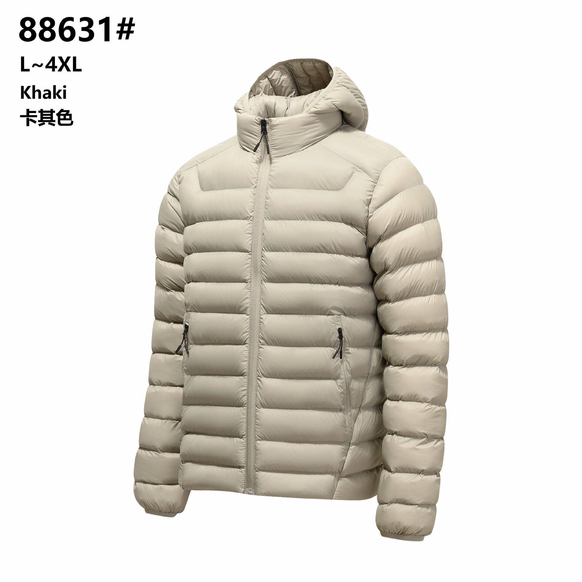 彬纳利2026【跨境】新款秋冬排骨棉衣男士轻便羽绒棉衣服连帽轻薄
