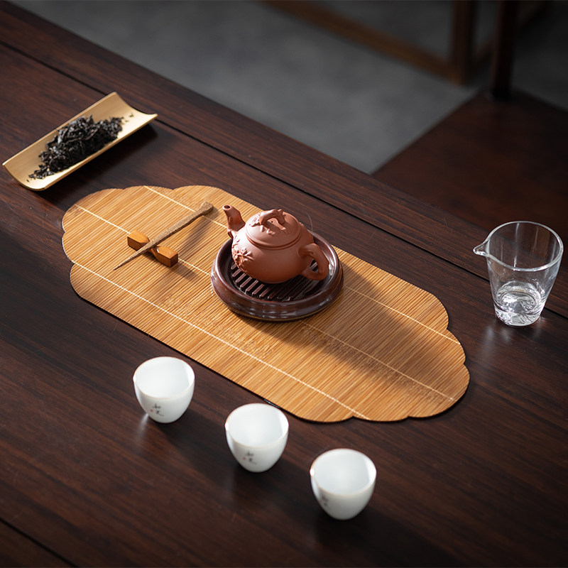 新楠竹编防水茶席功夫茶道零配茶垫茶旗禅意桌席宋席干泡式祥云席,居家布艺,茶席,淘宝优惠券,粉丝福利购,淘宝优惠卷