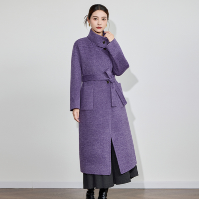 双面羊绒大衣女中长款