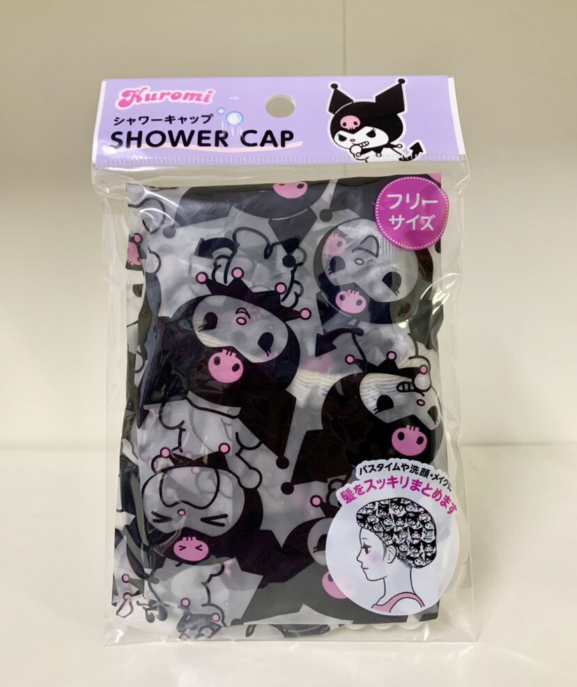 3  JAPAN DAISO CARD KITTY TWIN STAR MELODY ECO-FRIENDLY KUROMI ADULT WATERPROOF SHOWER CAP BATH