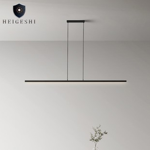 餐厅灯一字茶室灯具现代简约轻奢led长条灯极简吧台线形餐厅吊灯