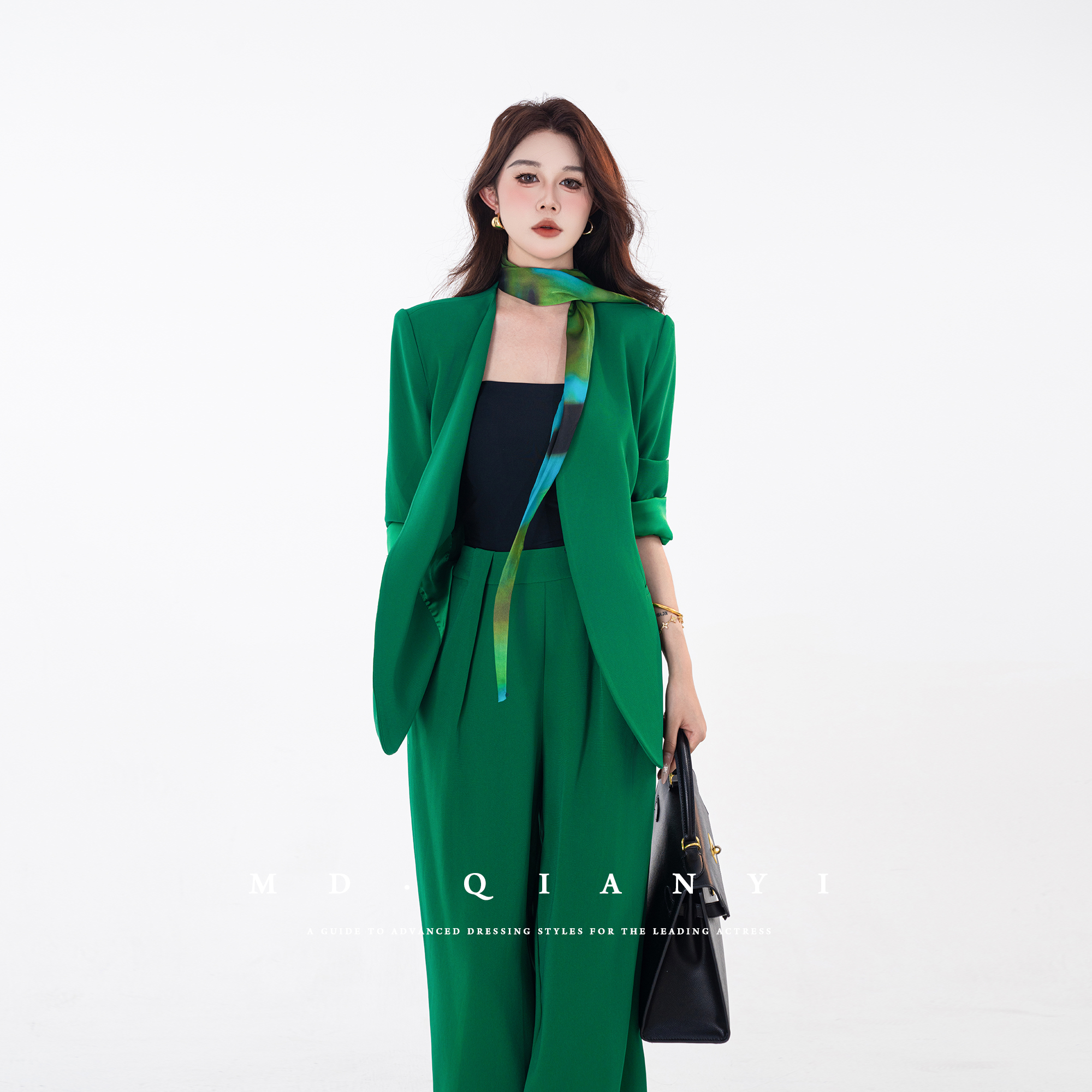 MD定制·杨千亿【美艳冷峻】2025秋季气质西装设计感设计师套装