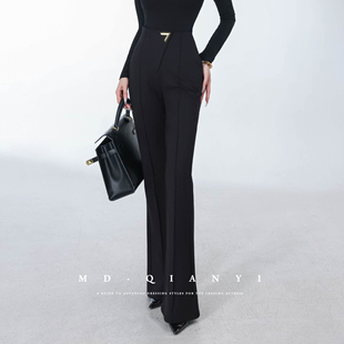 MD千亿【超模裤三代】2025秋款百搭气质设计师减龄休闲裤子高腰
