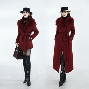 保暖休闲时尚 MD千亿 厚款 2025冬季 羊毛毛呢外套 朱华流影