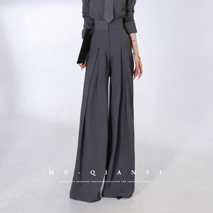 裤 MD千亿 高腰显瘦百搭阔腿休闲西装 2025秋季 雾都恋人