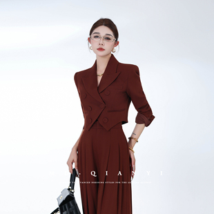 气质西装 2025秋季 外套裤 子时尚 通勤百搭 MD千亿 套装 晚风游记