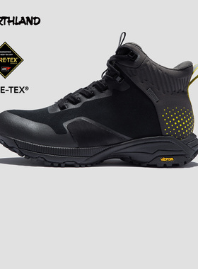 诺诗兰V底防滑新款户外徒步鞋GORETEX防水耐磨低帮登山鞋男