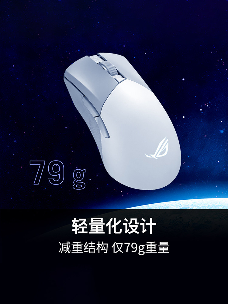 ROG GLAIVE 3세대 무선 AP 경량 3모드 E스포츠 게이밍 노트북 인체공학적 기계식 마우스 ASUS