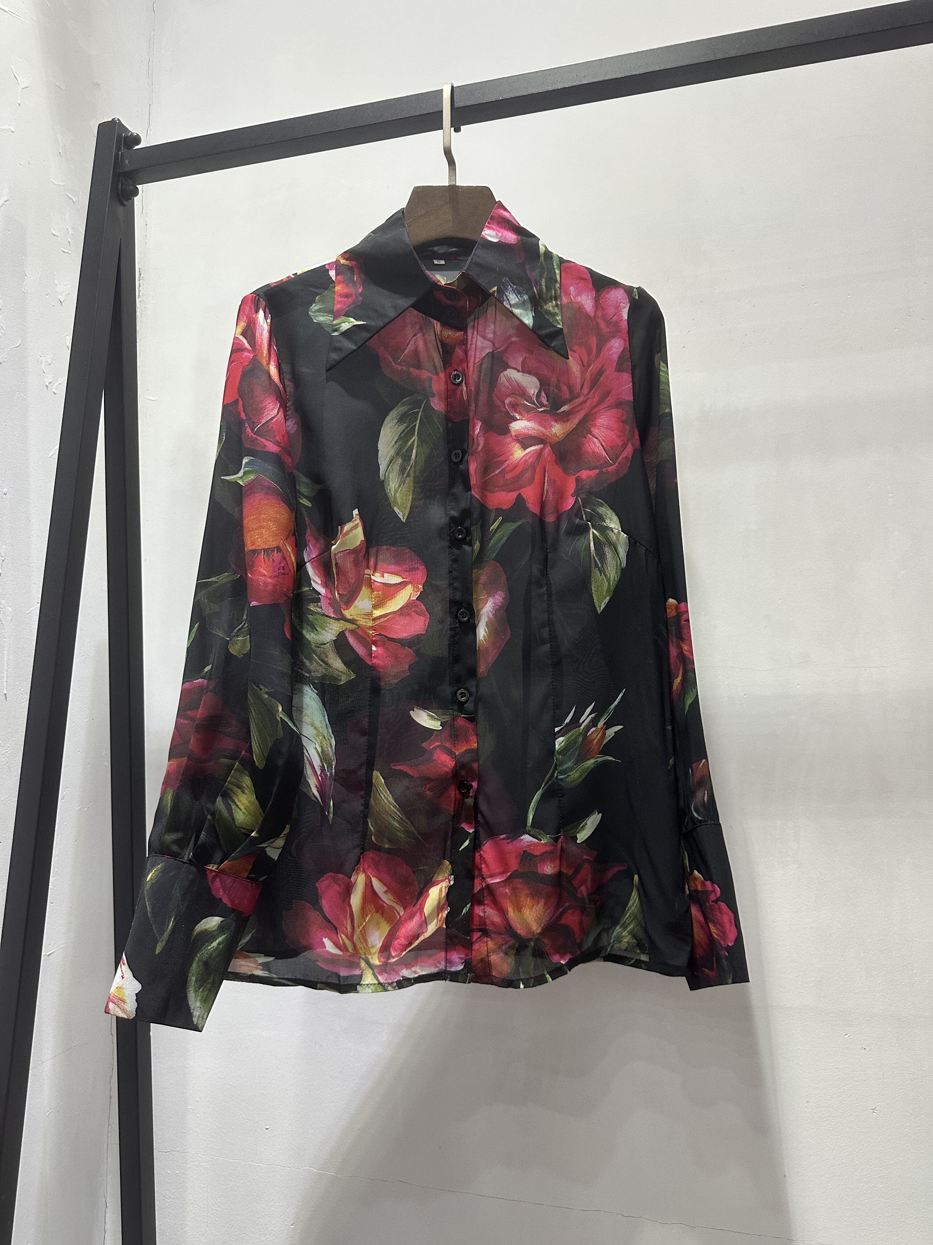 春夏印花长袖衬衣