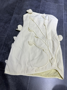 大码 连衣裙 饰抹胸中短款 立体花束装