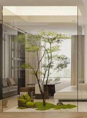 仿真绿植造景室内高端橱窗造景