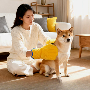 狗狗进门擦脚宠物洗澡毛巾手套洗脚布洗澡吸水擦身体边牧浴巾