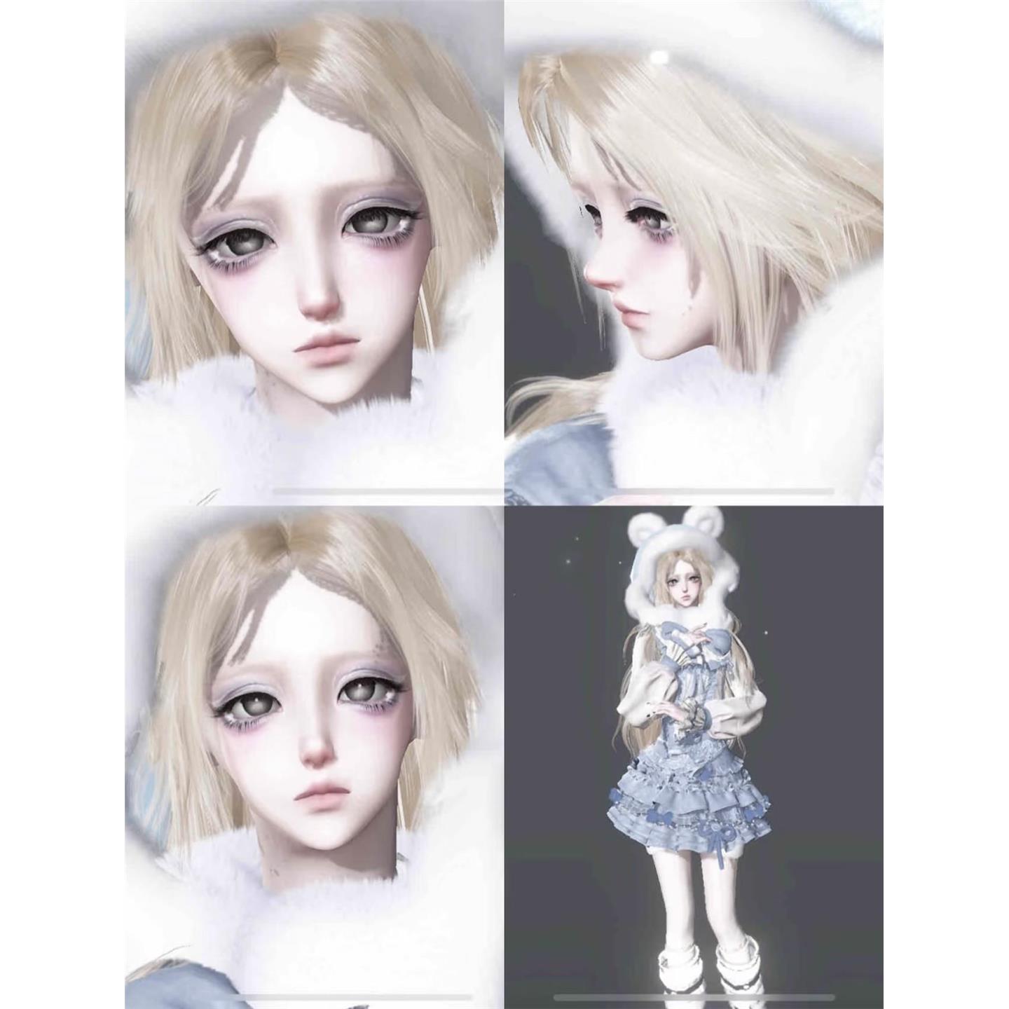 发2 初雪 陶瓷娃娃 0i 逆水寒手游捏脸女通用