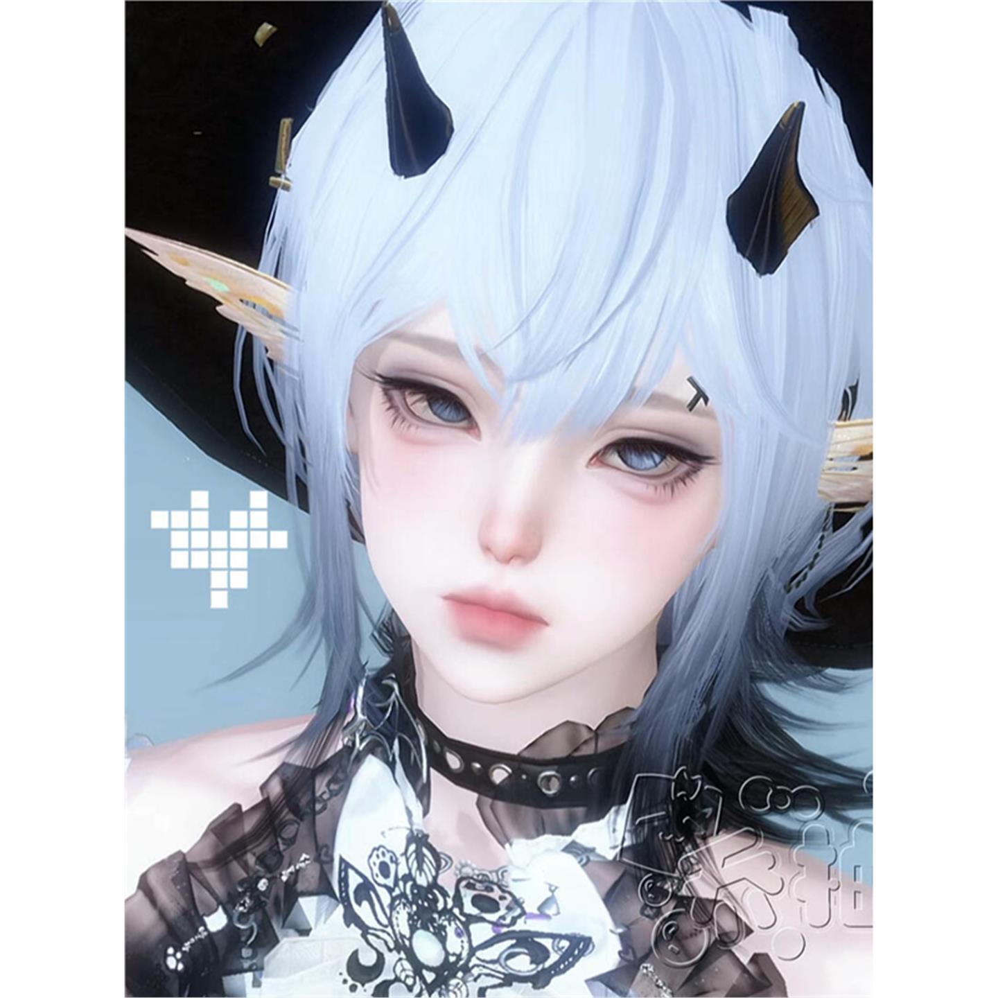 发3 蓝水晶 小银 冷思绪 乔柚 逆水寒手游捏脸女通用