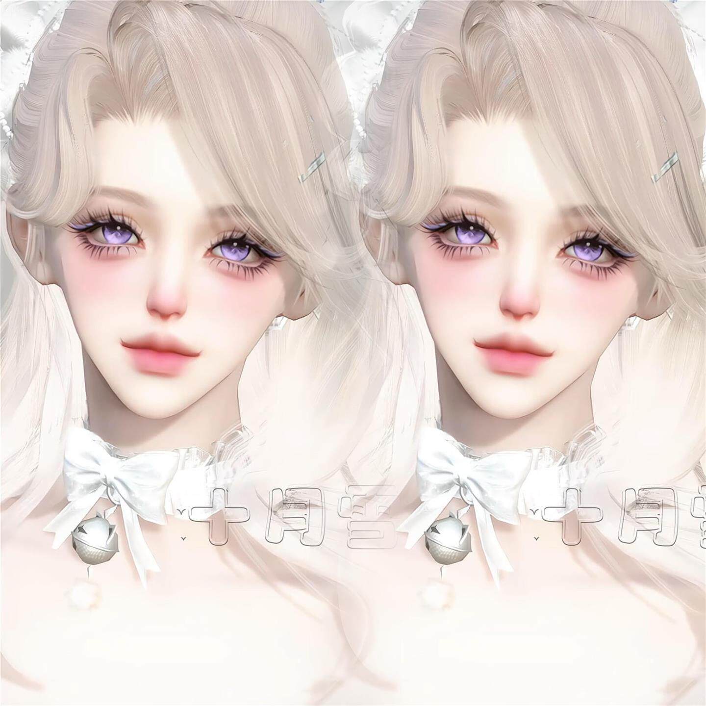 发5可爱鬼 娇俏猫猫 美丽女人 拽姐 十月雪 逆水寒手游捏脸女御姐