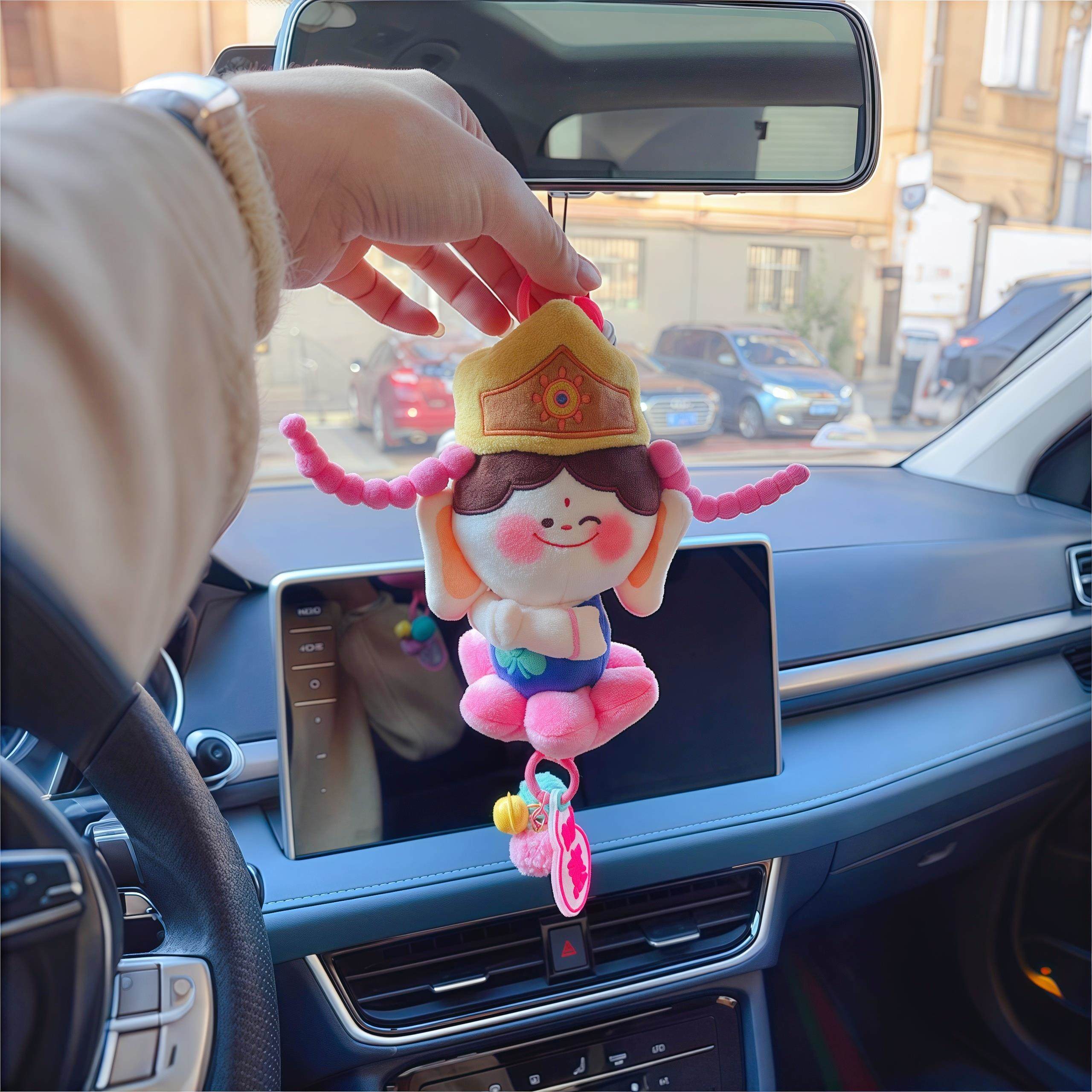 佛小伴车挂2025新年装饰