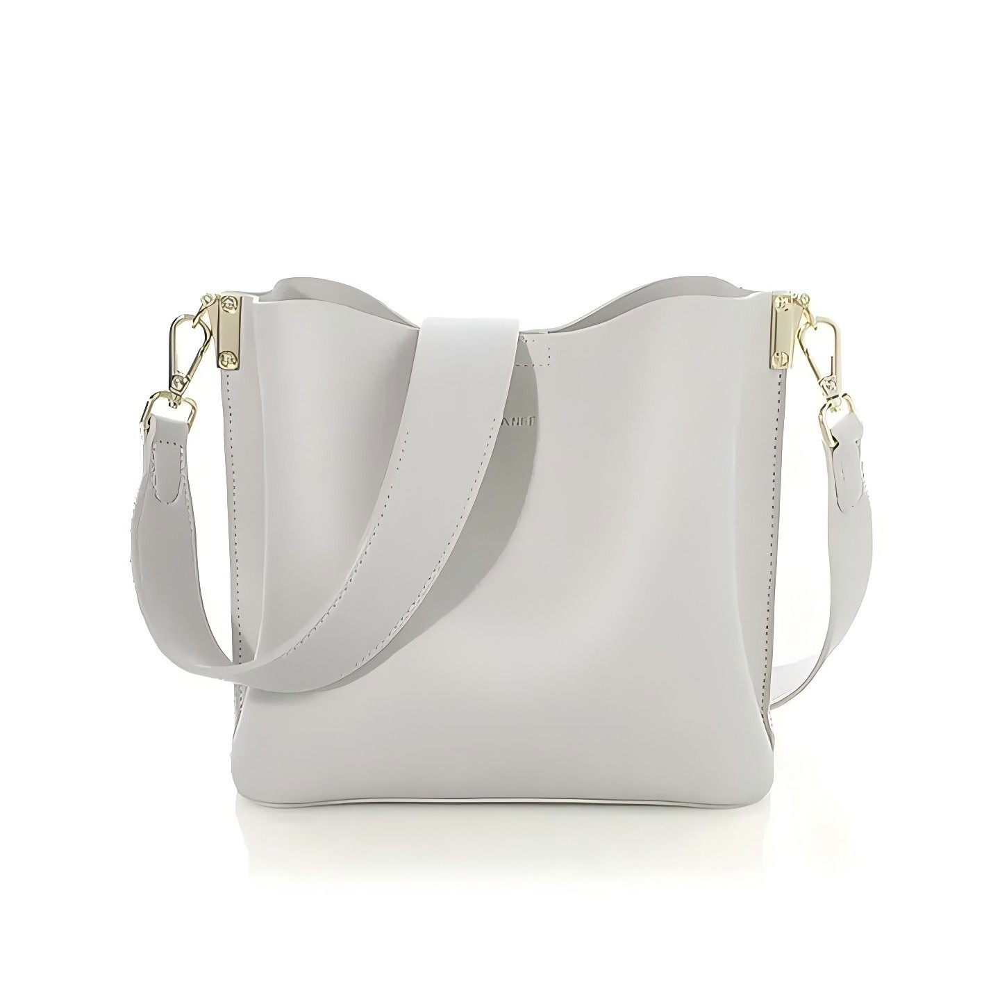 韩国直邮正品 MCLANEE纯色皮革拉链水桶包 象牙白 11色,箱包皮具/热销女包/男包,腋下包,淘宝优惠券,粉丝福利购,淘宝优惠卷