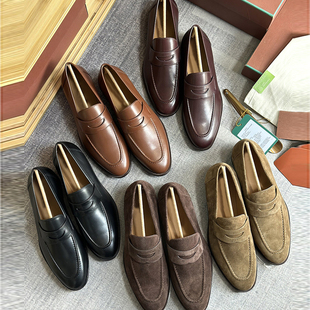 Sergio男士乐福鞋双线缝制小牛皮做工精致考究高端场合老钱风皮鞋