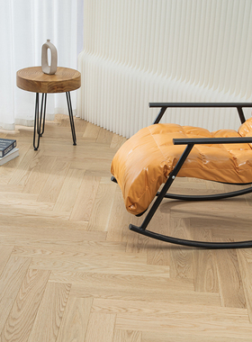 全桦木基材白橡木人字拼地板 3mm木皮 本色灰色 黑色