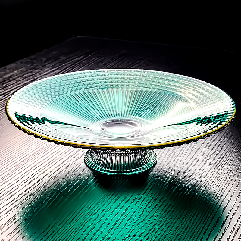 水晶玻璃碟精致小果盘点心糕点