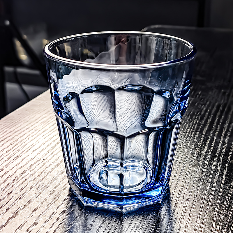 必胜客同款杯子玻璃杯蓝色水杯
