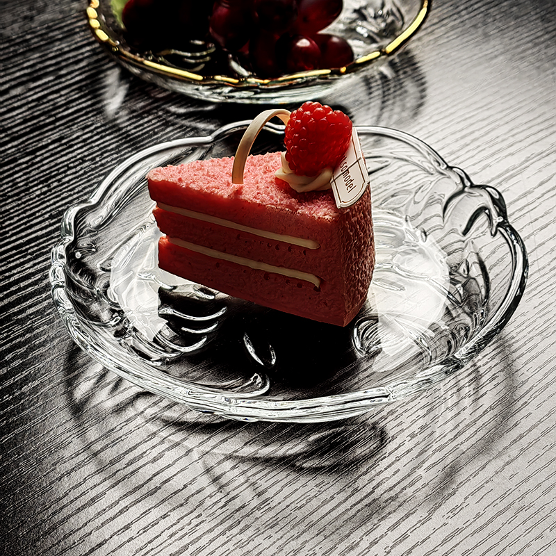 2025新款水晶玻璃碟吐骨碟水果盘家用精致小果碟盘子果盘高级精致